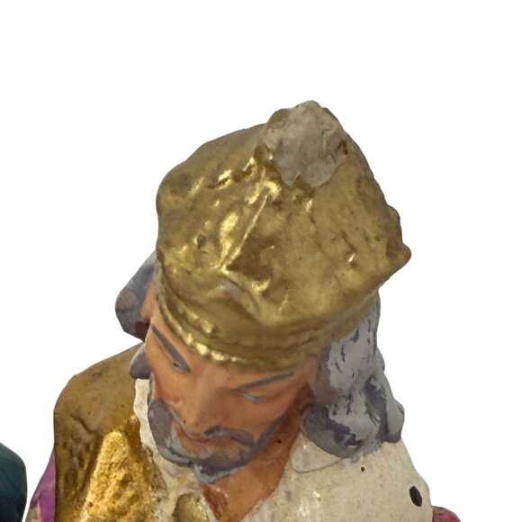 Vintage Hand-Painted Italian Nativity Set 9-Piece Figurines Christmas Decor - Picture 9 of 11